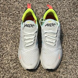 Nike Air 270 White and Neon Sneakers